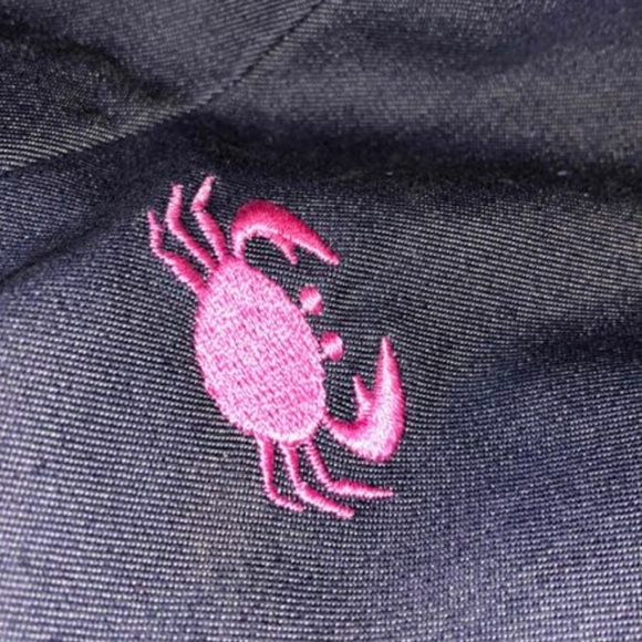 Lilly Pulitzer Navy Blue Skirt with Crab Embroider - Picture 3 of 6